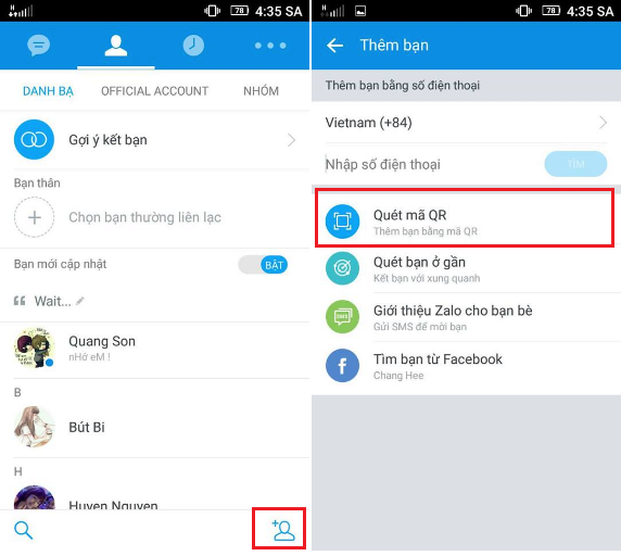 cách kết bạn zalo bằng mã QR nhanh chóng