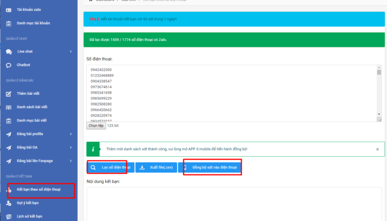 Cách spam tin nhắn zalo theo tệp sđt khách hàng tiềm năng