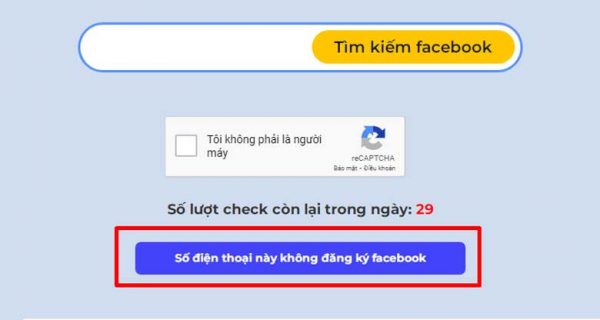 Sđt này không đăng kí facebook