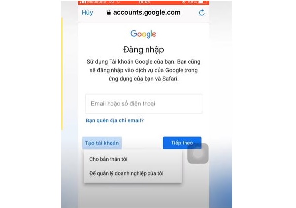 Tạo gmail cho bản thân