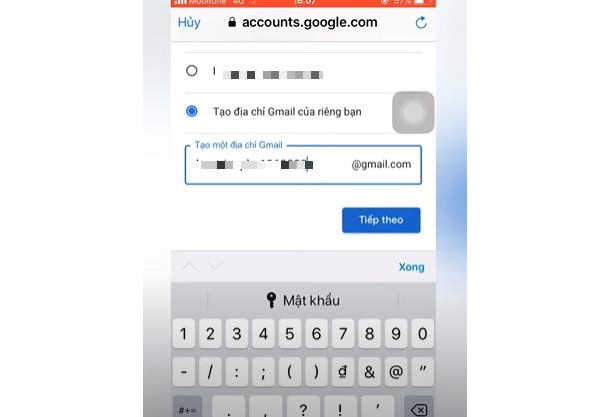 Tạo địa chỉ gmail