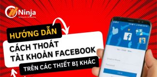 Cách thoát tài khoản facebook trên các thiết bị khác