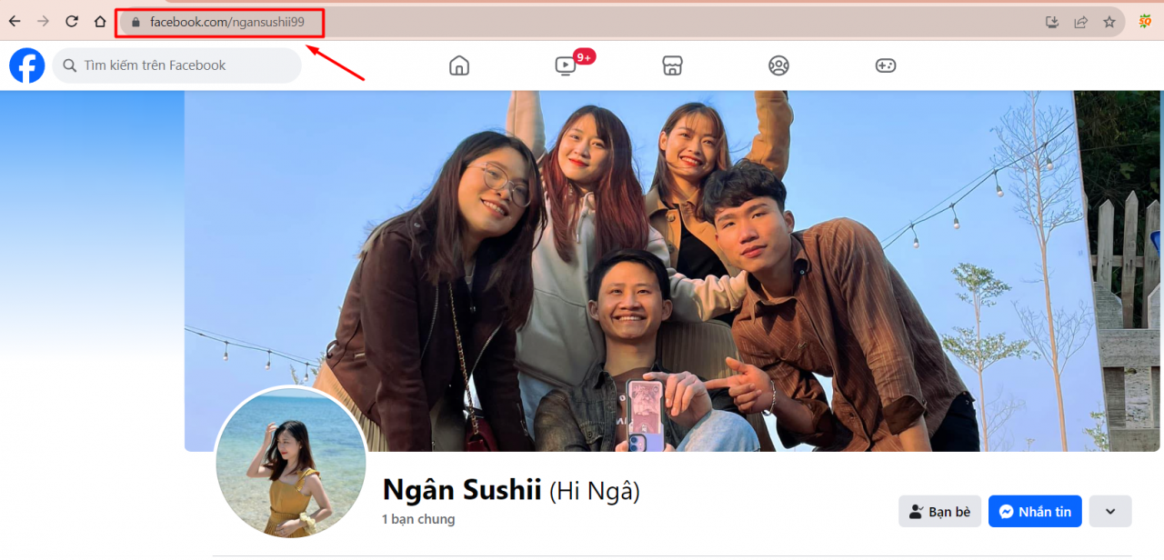 Truy cập trang cá nhân Facebook