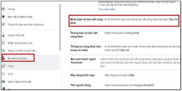 tắt bình luận trên fb cá nhân